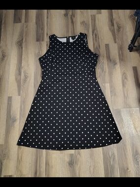 Ladies Large Barbie Style Polka Dot Fit &  Flare Party Dress